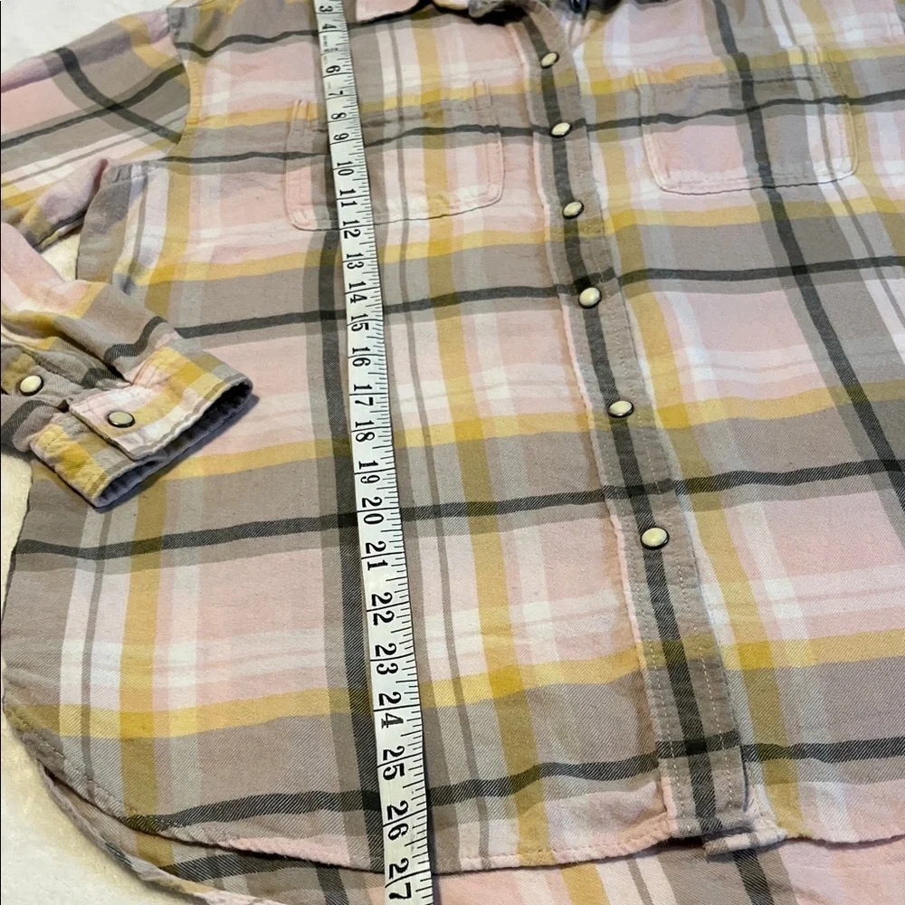 J. Crew Pink and Yellow Plaid Men's Shirt
